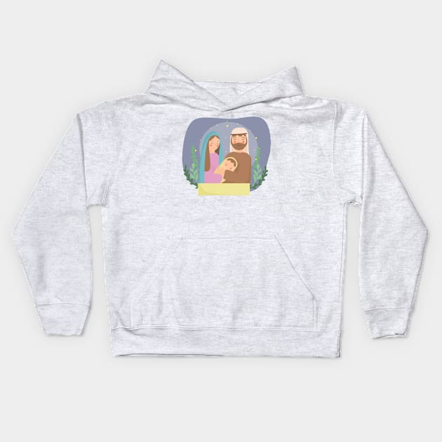 Holy family Kids Hoodie by Lucadev